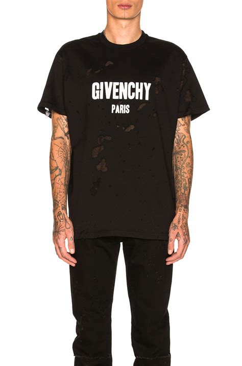 givenchy columbian logo-graphic destroyed t-shirt|GIVENCHY PARIS destroyed oversized t.